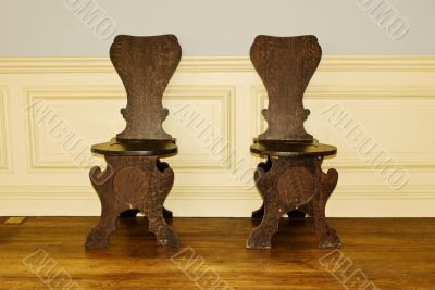 Antique oak chairs