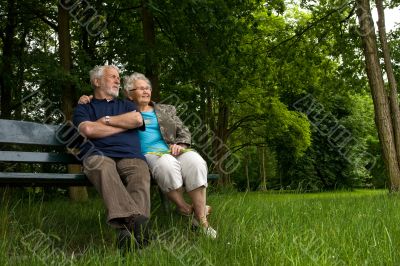 Elderly couple enjoying the view
