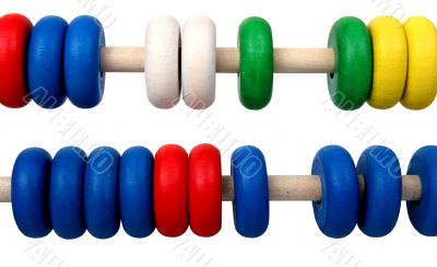 isolated toy abacus