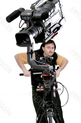 camcorder on crane