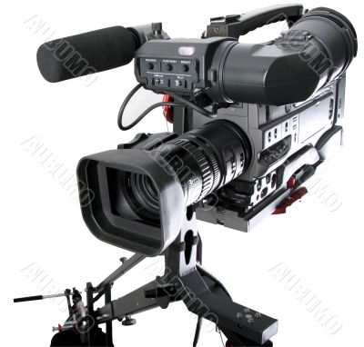 dv-camcorder on crane