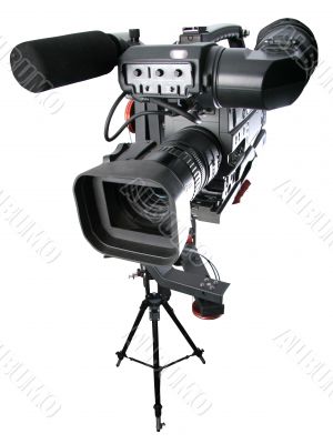 dv-camcorder on crane