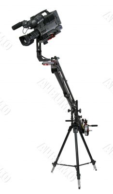 dv-camcorder on crane
