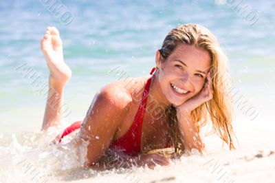 Relaxing woman