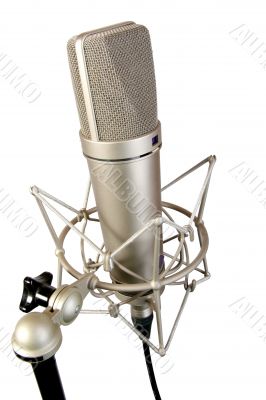 isolated studio microphone