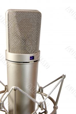 isolated studio microphone