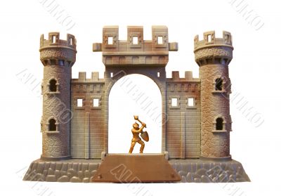 isolated toy castle