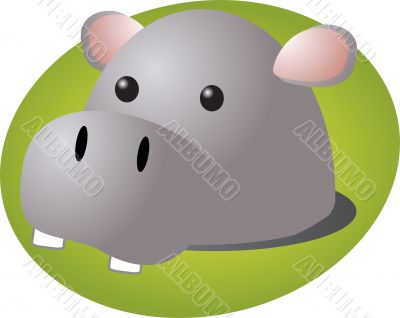 Cartoon hippopotomus
