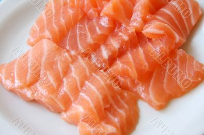 Salmon sashimi