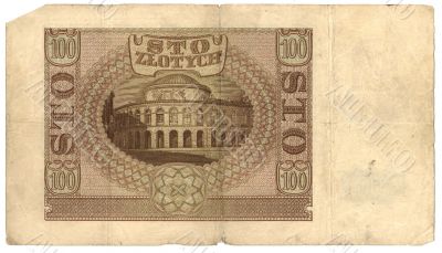 very old Polish banknote 1940