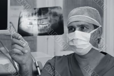 Doctor with x-ray