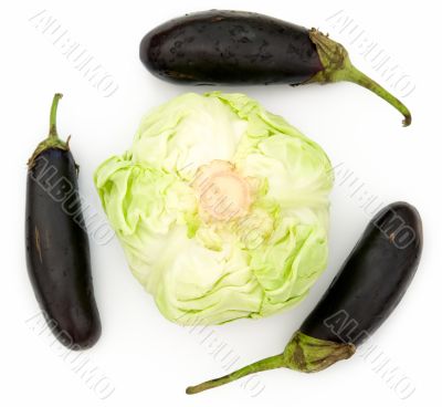 cabbage and eggplants
