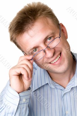 man with glasses