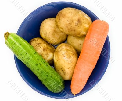 Potatoes, cucumber, carrots