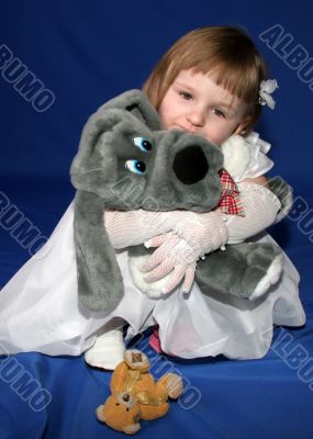 girl with toy