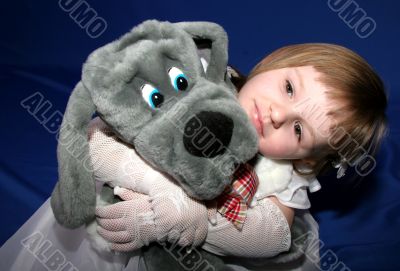 girl with toy