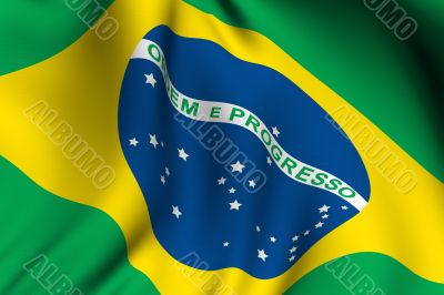 Rendered Brazilian Flag