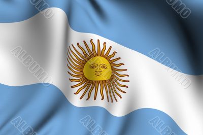 Rendered Argentine Flag