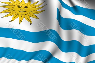 Rendered Uruguayan Flag