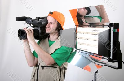 cameraman shot with light