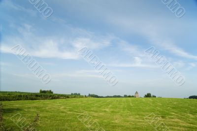 Landscape with church