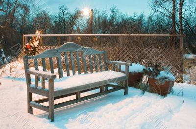 Snowy Bench