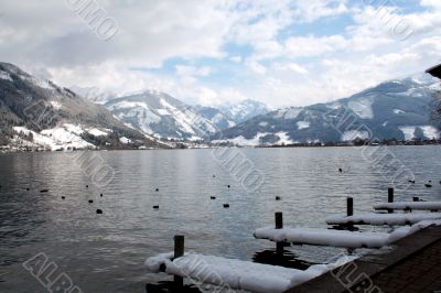 Tranquil Alpine lake