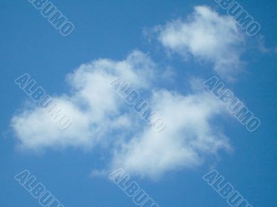 White clouds in sky