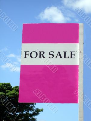 Pink for sale sign