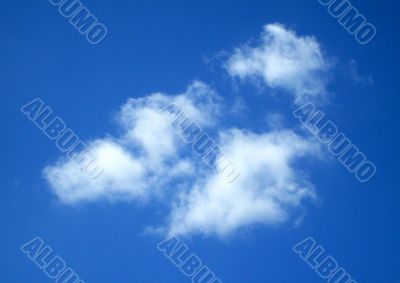 White clouds in sky