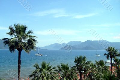 Beach scene Icmeler Turkey