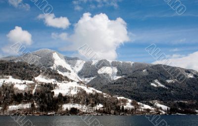 Tranquil Alpine lake