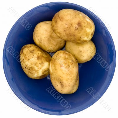 Some potatoes in plate