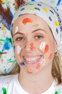 Woman painting
