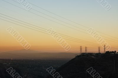 Power Lines at Sunset