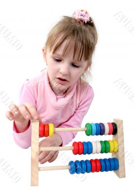 isolated counting girl