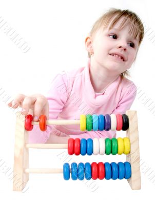 isolated counting girl