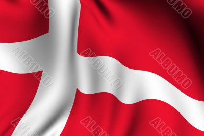 Rendered Danish Flag