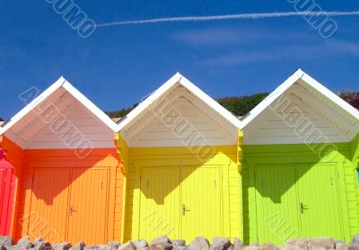 Seaside beach chalets