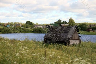 Suburb of Russian village