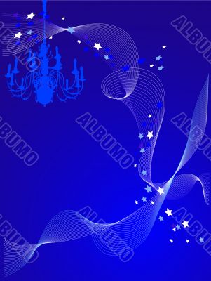 Chandelier in blue