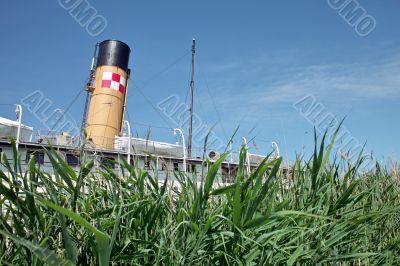 Steam Ship At Dock