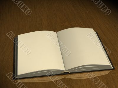 3d book with empty pages