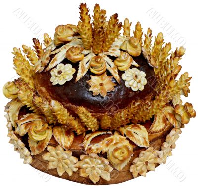 Isolated Ukrainian festive bakery Holiday Bread