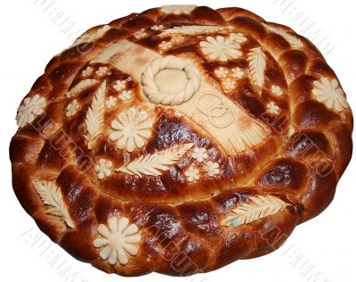 Isolated Ukrainian festive bakery Holiday Bread