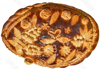  	Isolated Ukrainian festive bakery Holiday Bread