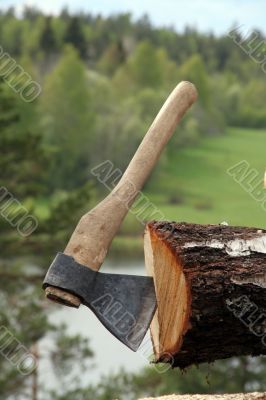 an axe