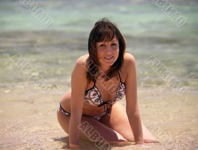 woman enjoying the sun on vacation