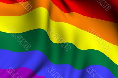 Rendered Rainbow Flag