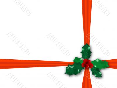 Ribbon with holly